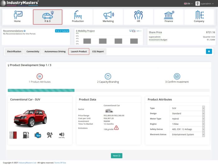 Product Development Simulation